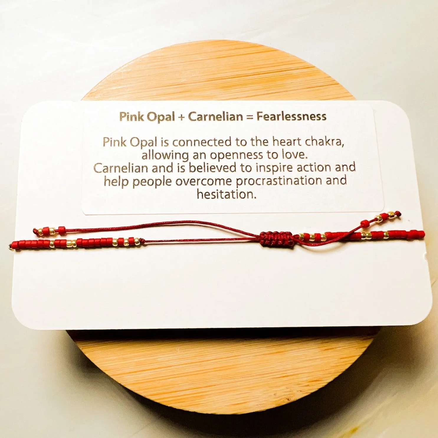 Lulu: Gemstone and Seed Bead Thread Bracelet - Adjustable