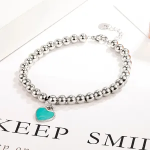 LUX Adore 925 Heart Pendant Bracelet