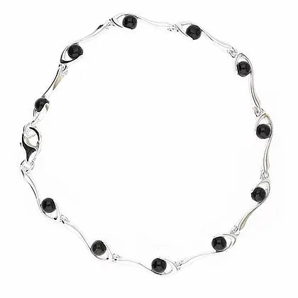 MILENA Bracelet Silver and Onyx