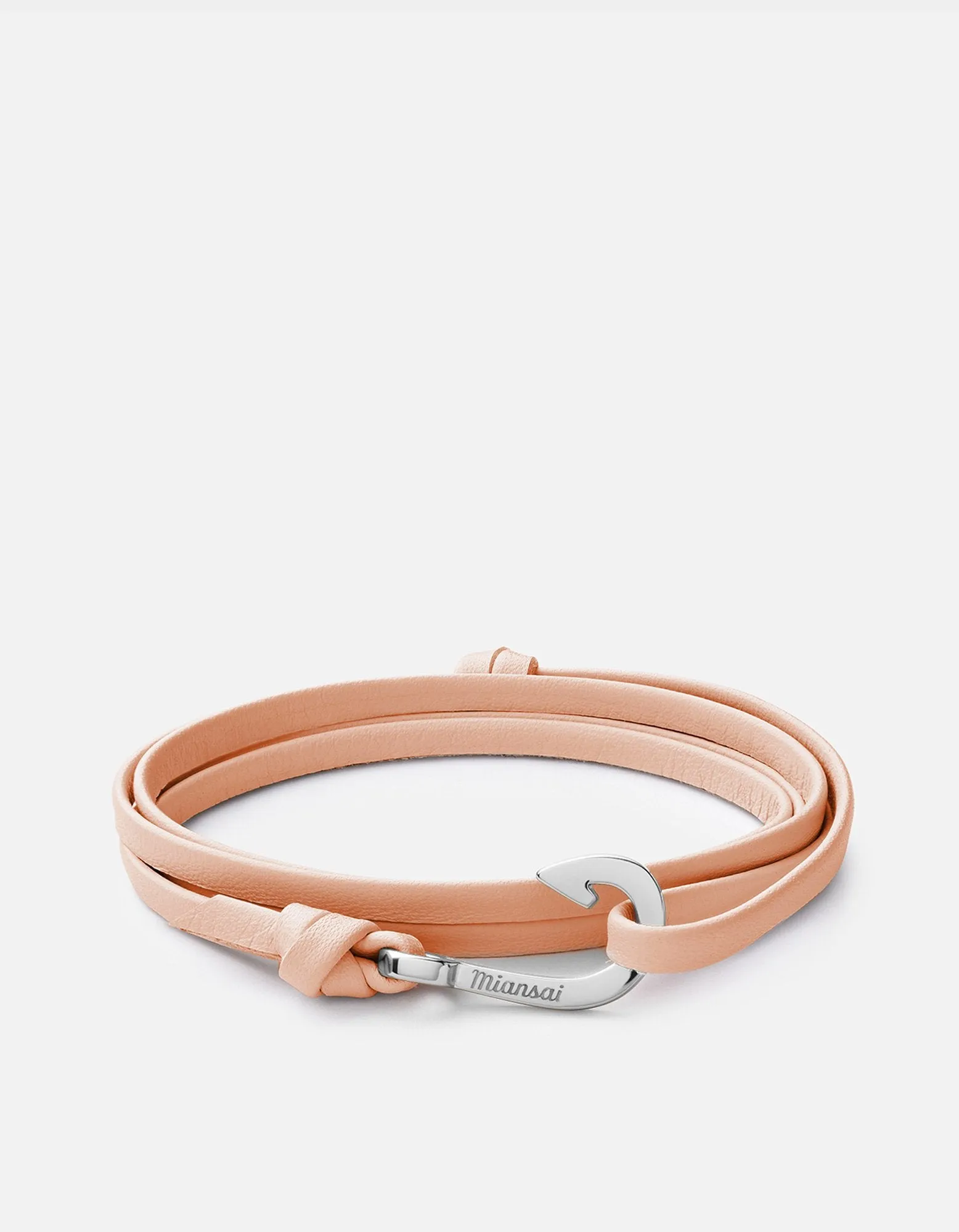 Mini Hook Leather, Sterling Silver