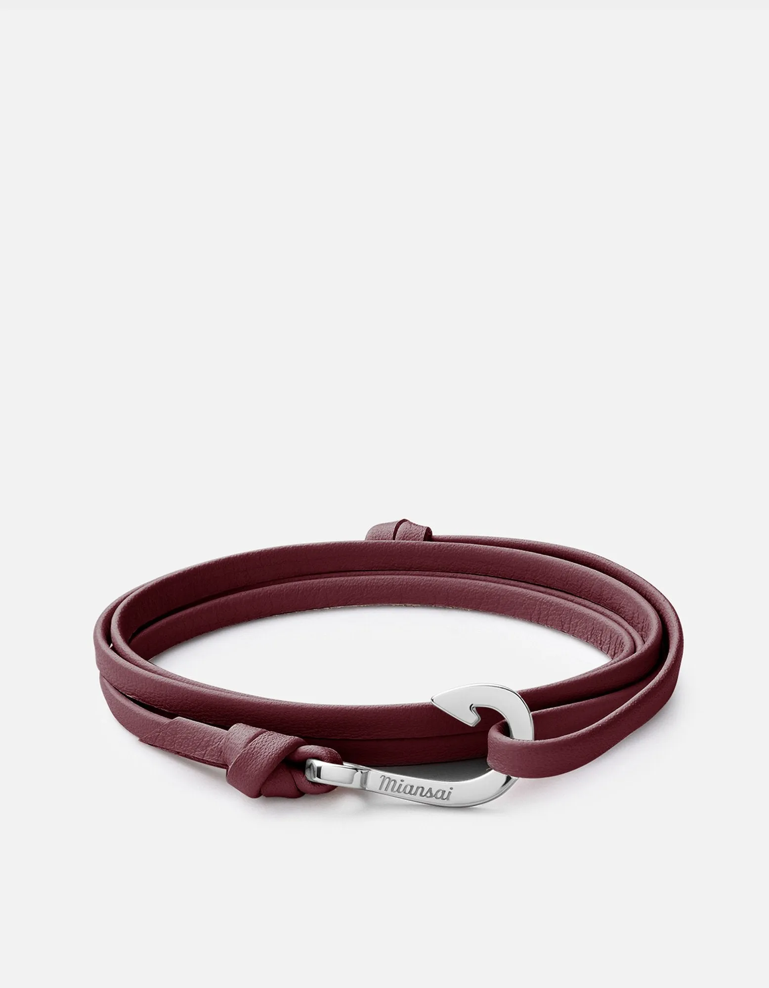 Mini Hook Leather, Sterling Silver