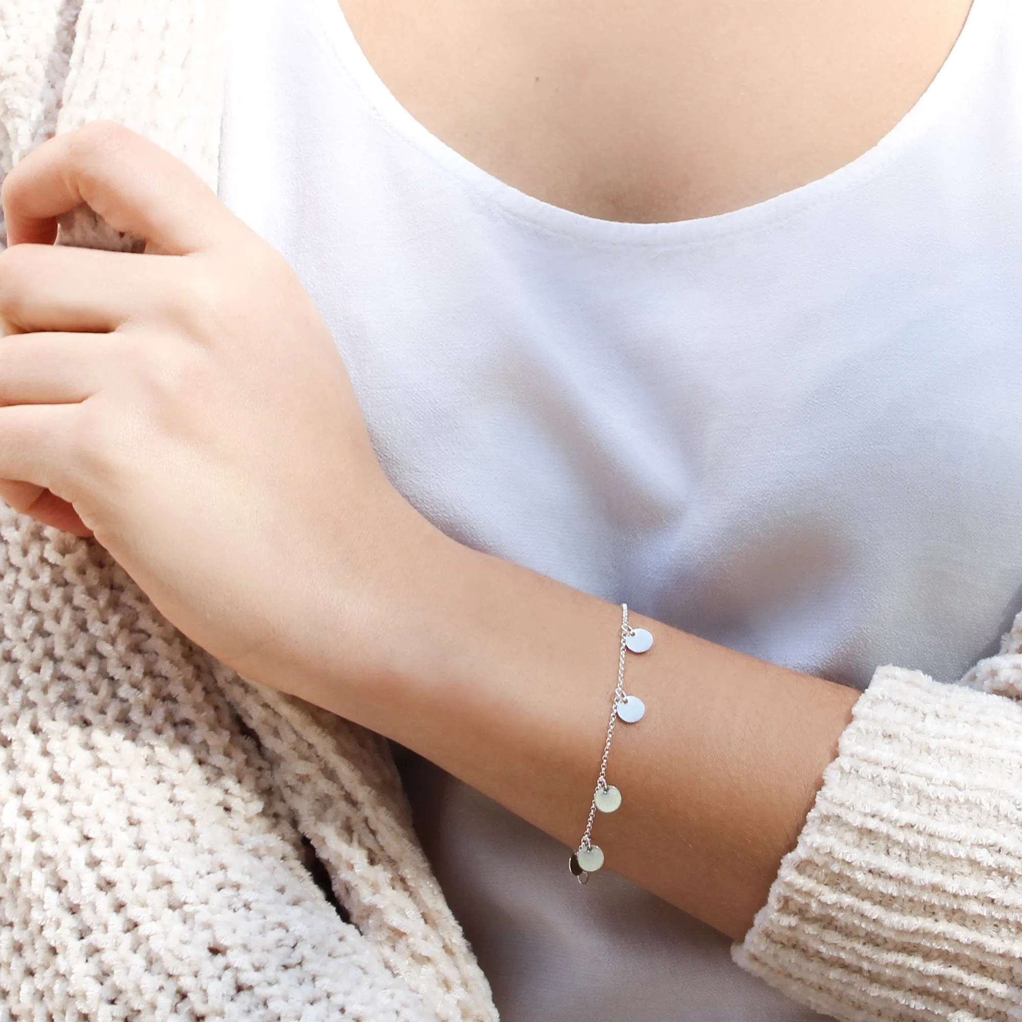 Mini Moons Silver Bracelet