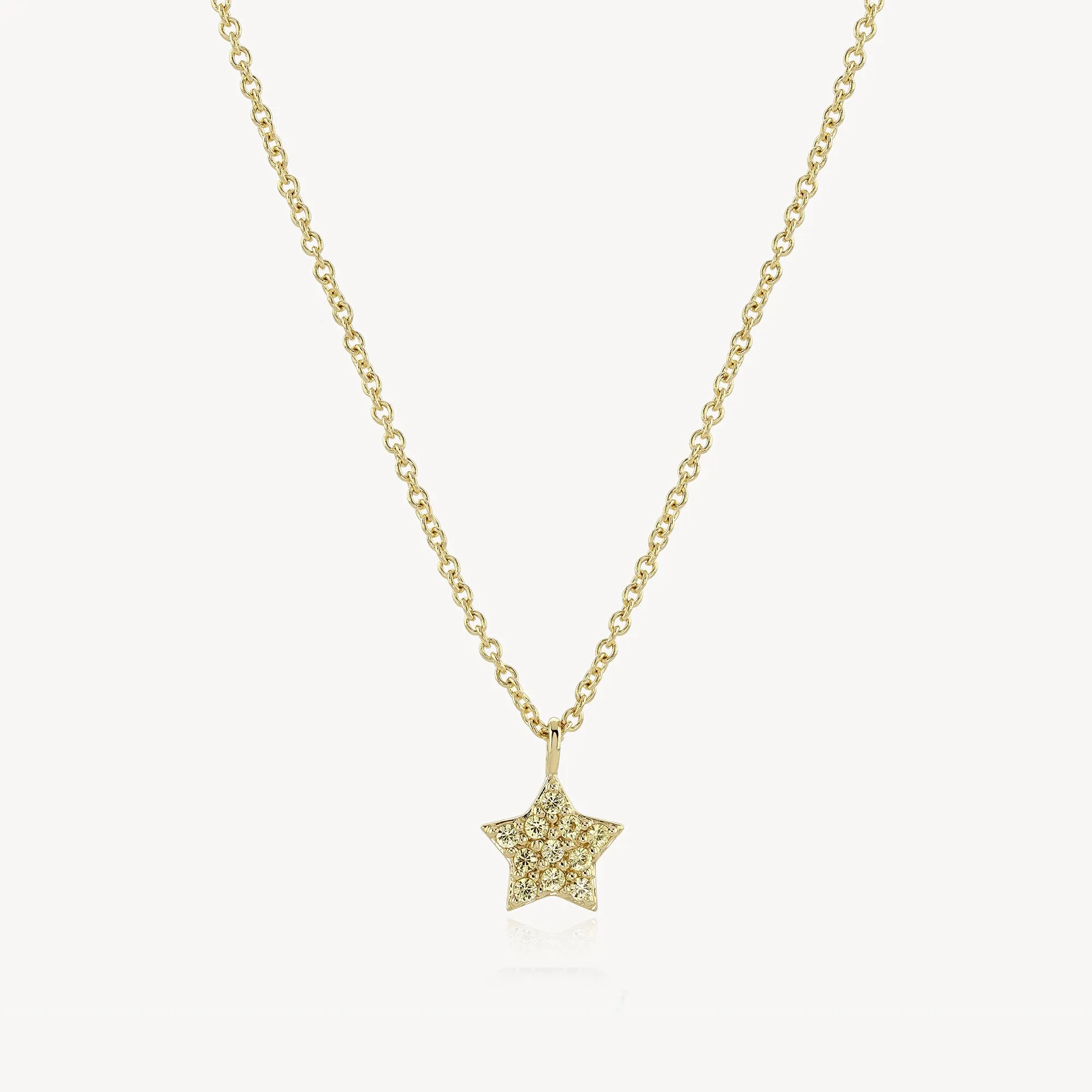 Mini Yellow Sapphire Star Necklace