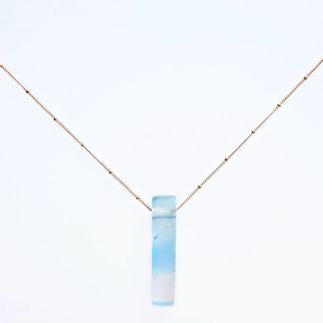 Mosaic Stiletto Gold Fill Necklace
