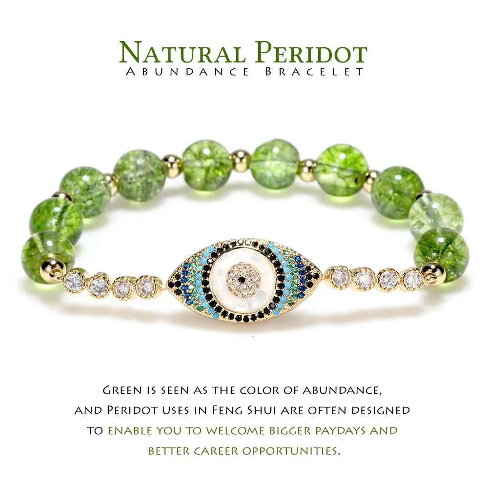 Natural Peridot Abundance Bracelet