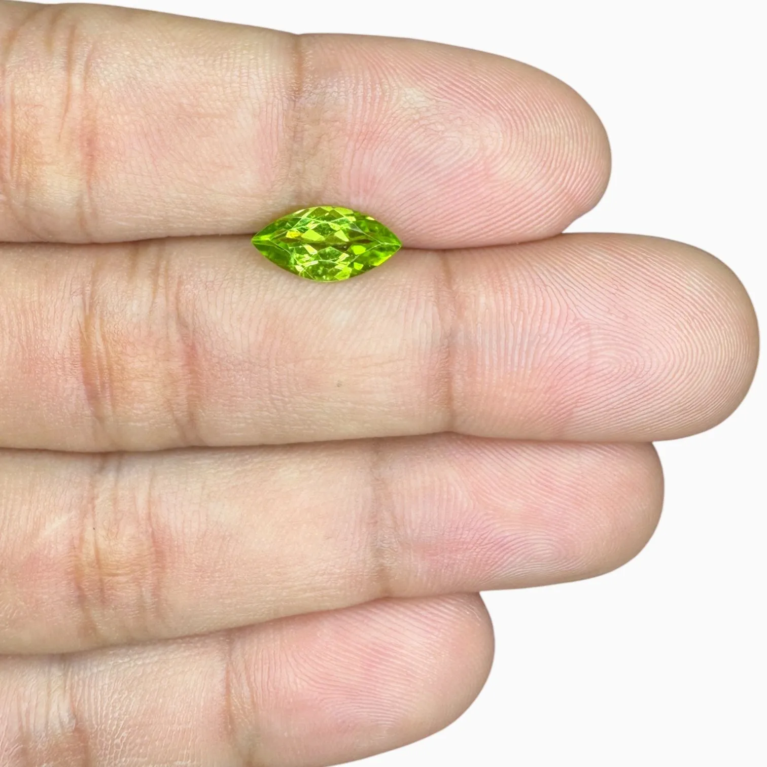 Natural Peridot Marquise Stone 1.71 Carats 11.9 X 6 mm