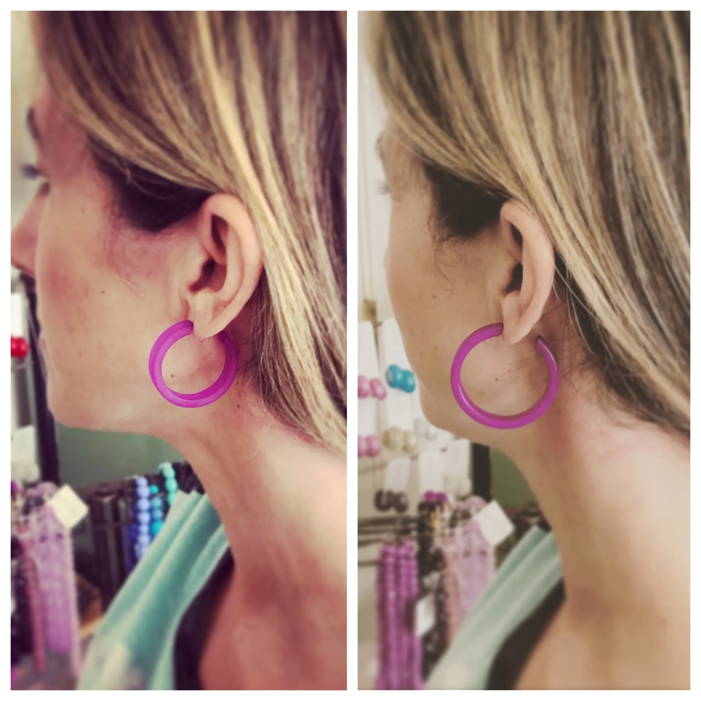 Neon Green Small Classic Hoop Earrings