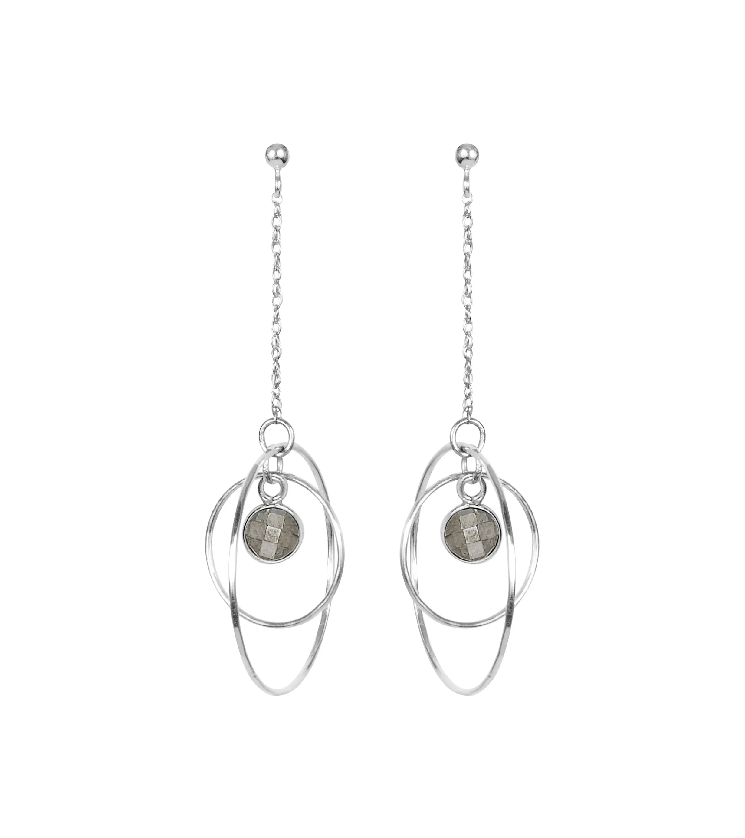 Orion Earrings - Pyrite