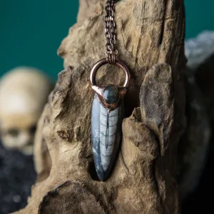 Orthoceras Fossil with Moonstone