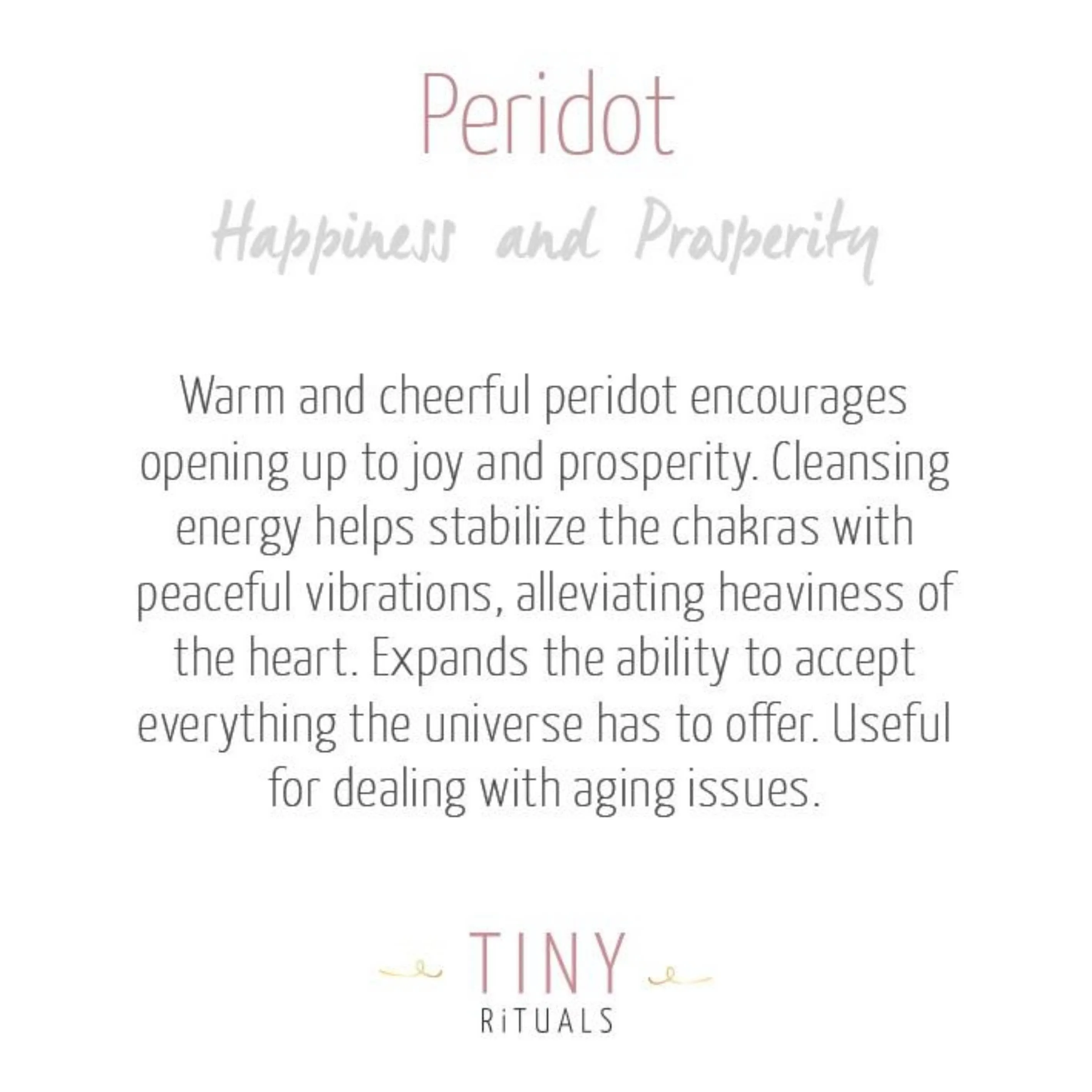 Peridot Energy Bracelet by Tiny Rituals
