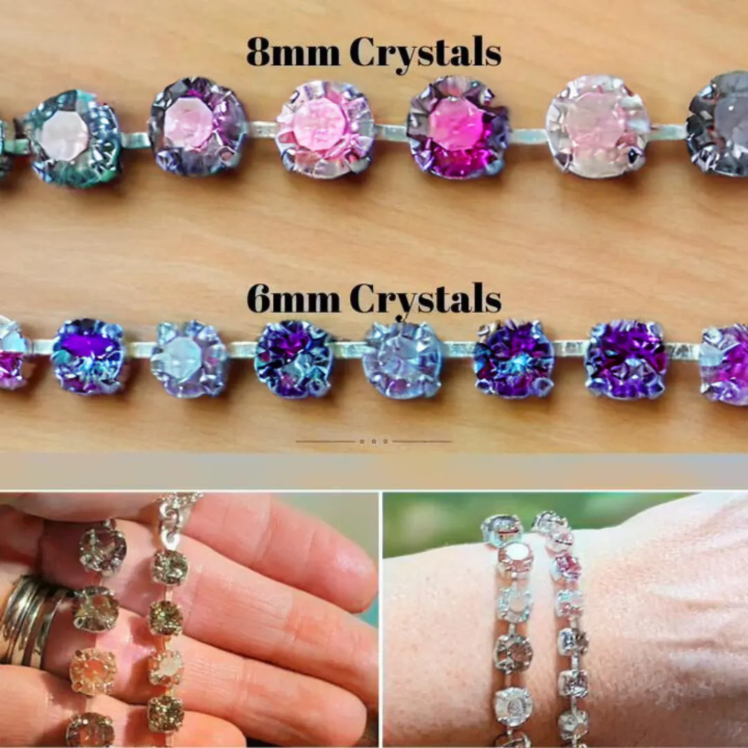 Pink Tree of Life Faceted Crystal Bracelet