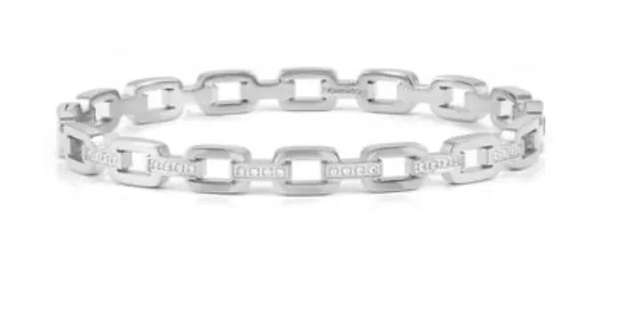 PRETTY BANGLES Bangle in steel and cz CHAIN Steel