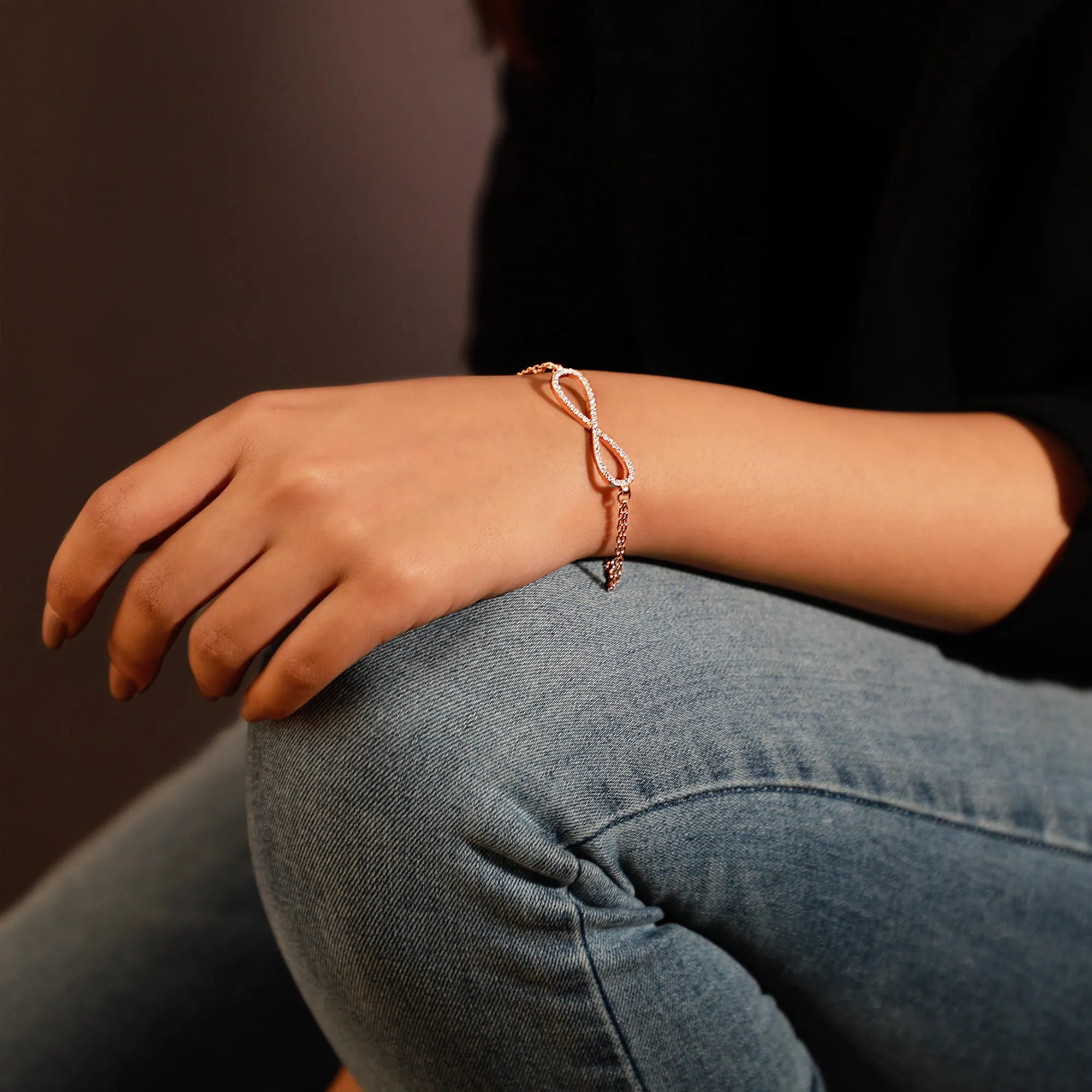 Rose Gold Infinity Bracelet