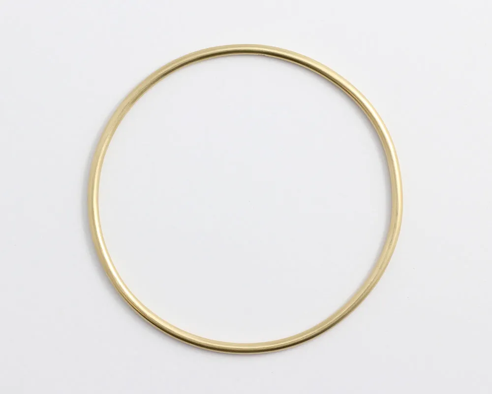 Round Yellow Gold Bangle