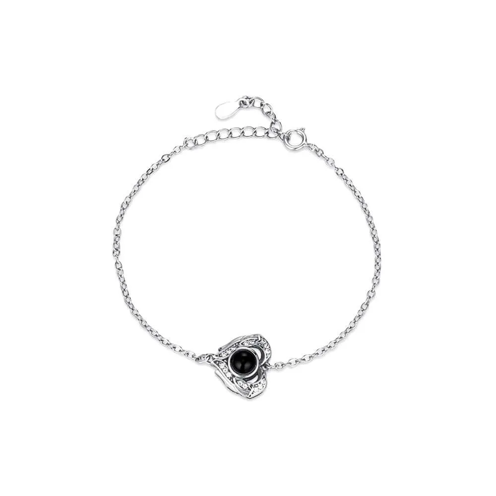S925 Silver Rose Gold Zircon Heart Felicity Bracelet