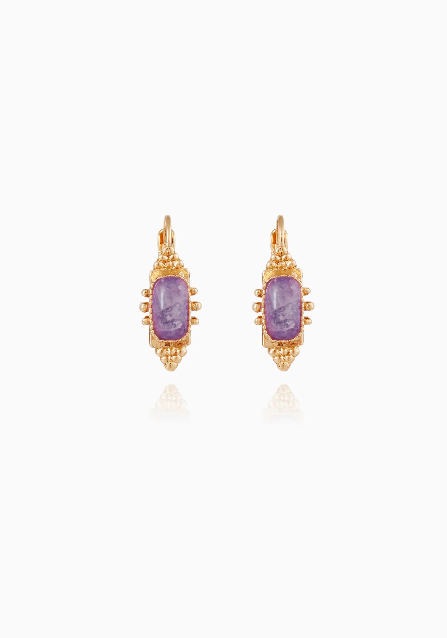 Serti Talisman Earrings_Amethyst