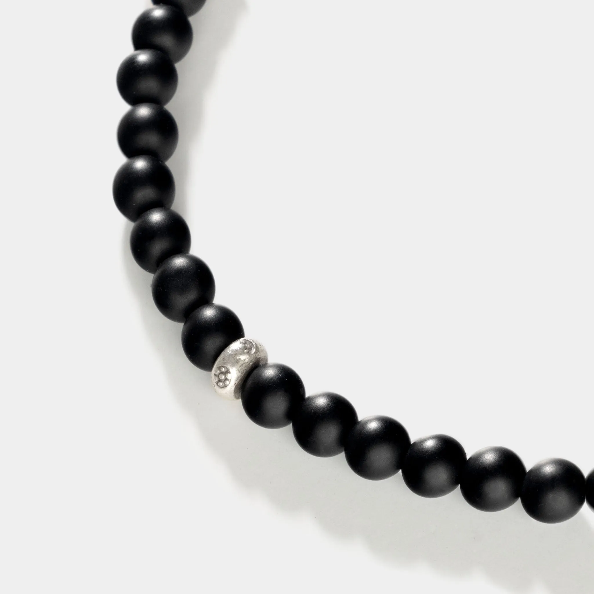 Shadow Nova - Onyx and Silver Bracelet