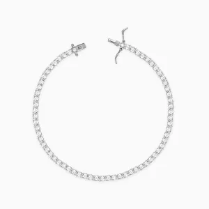 Silver Zircon Tennis Bracelet