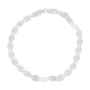 Sterling Silver 19cm Flat Link Bracelet