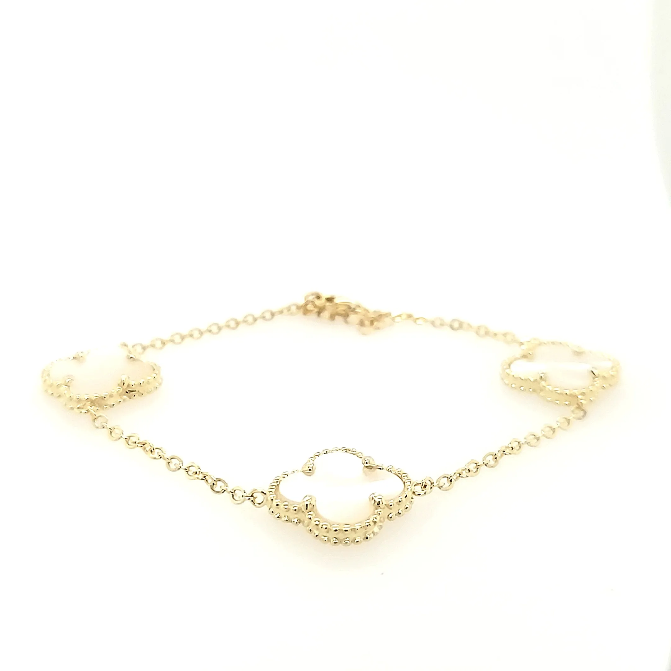 Sterling Silver Medium Three Clover Bracelet
