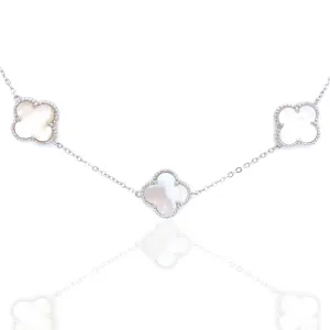 Sterling Silver Medium Three Clover Bracelet