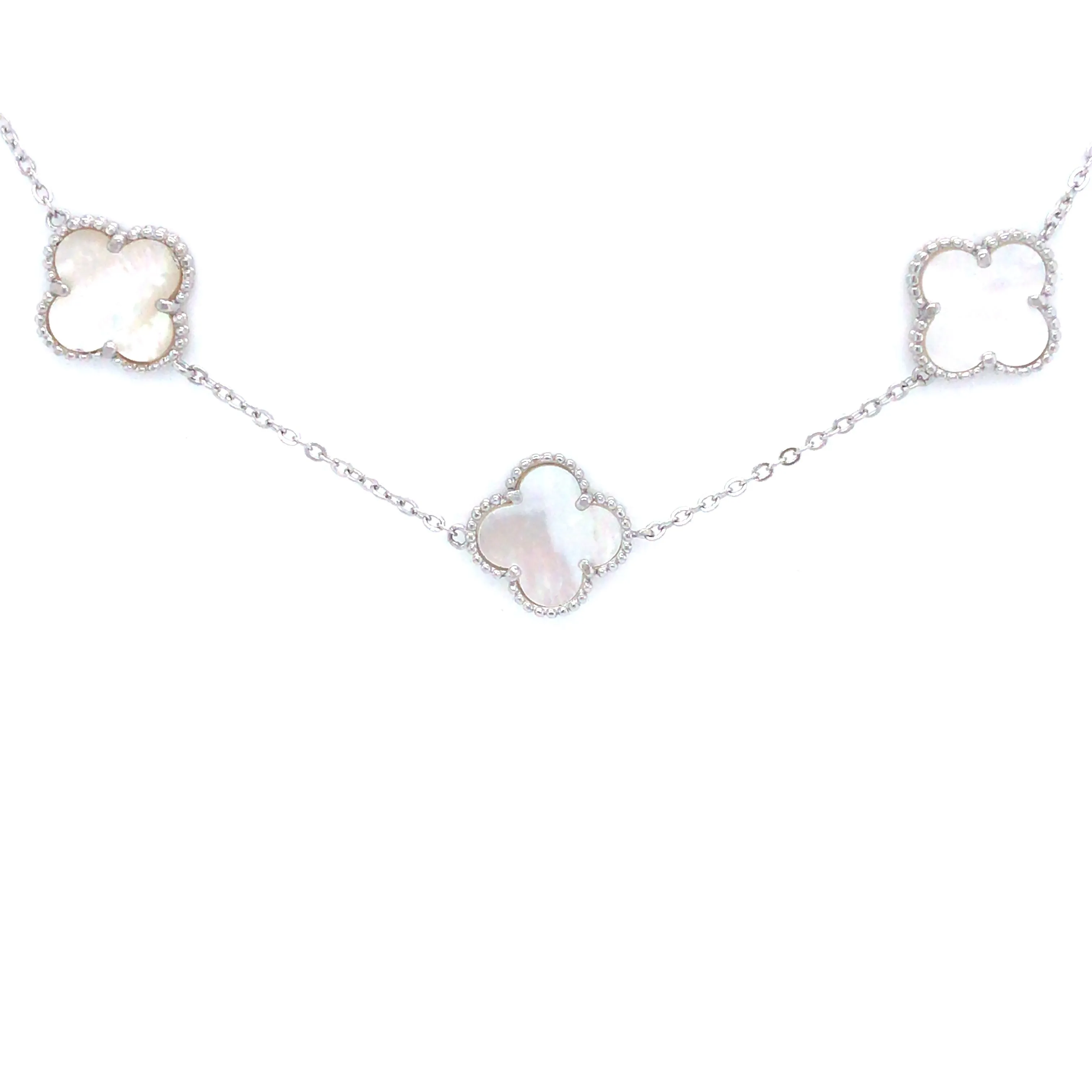 Sterling Silver Medium Three Clover Bracelet