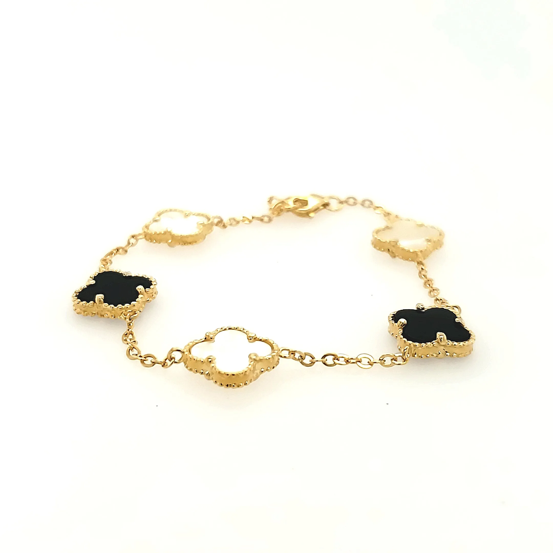 Sterling Silver Medium Three Clover Bracelet