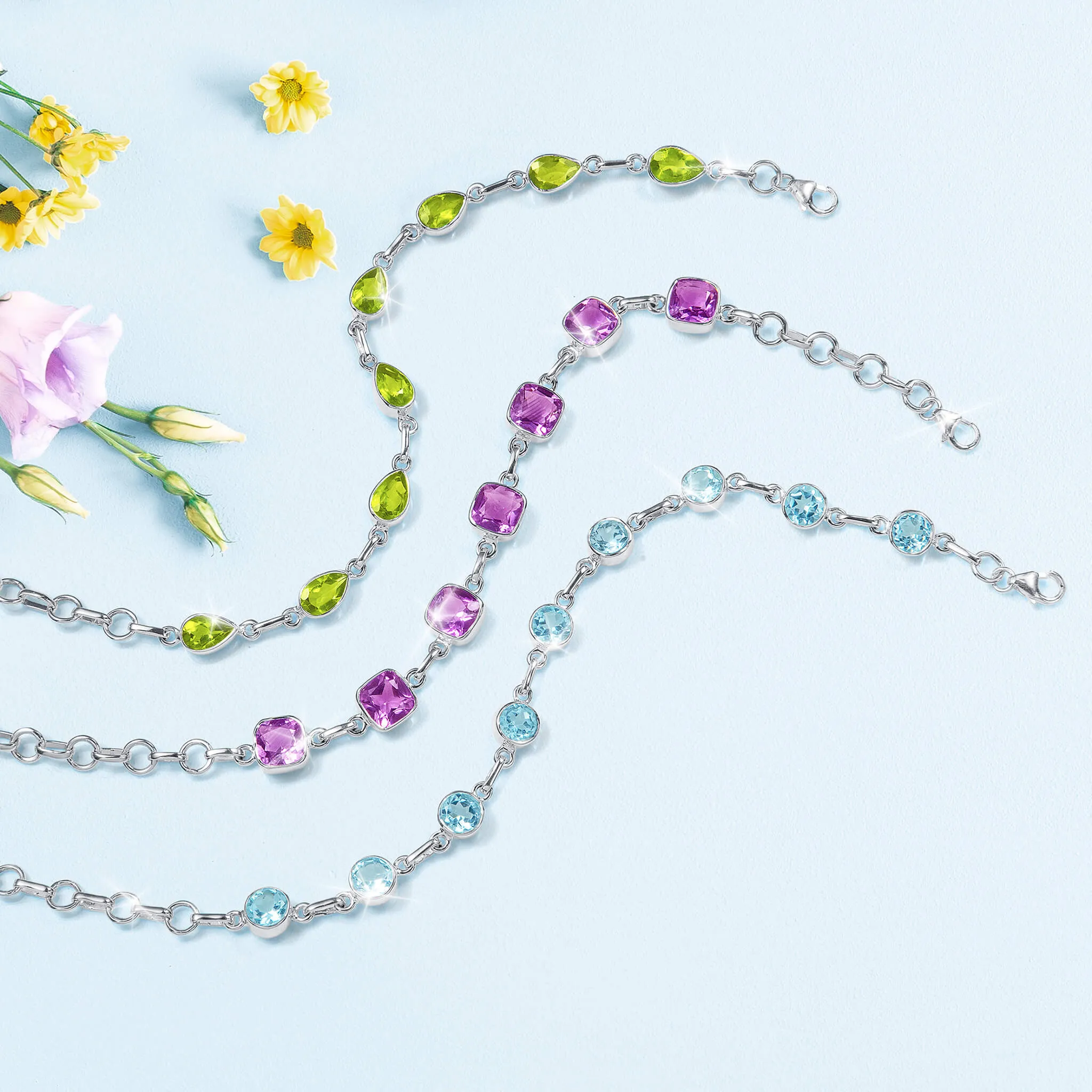 Summer Sparkle Peridot Bracelet