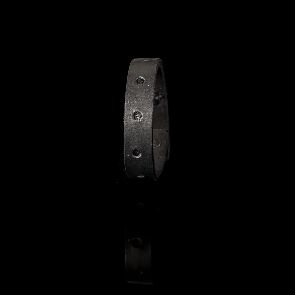 The Slim Punched Leather Bracelet