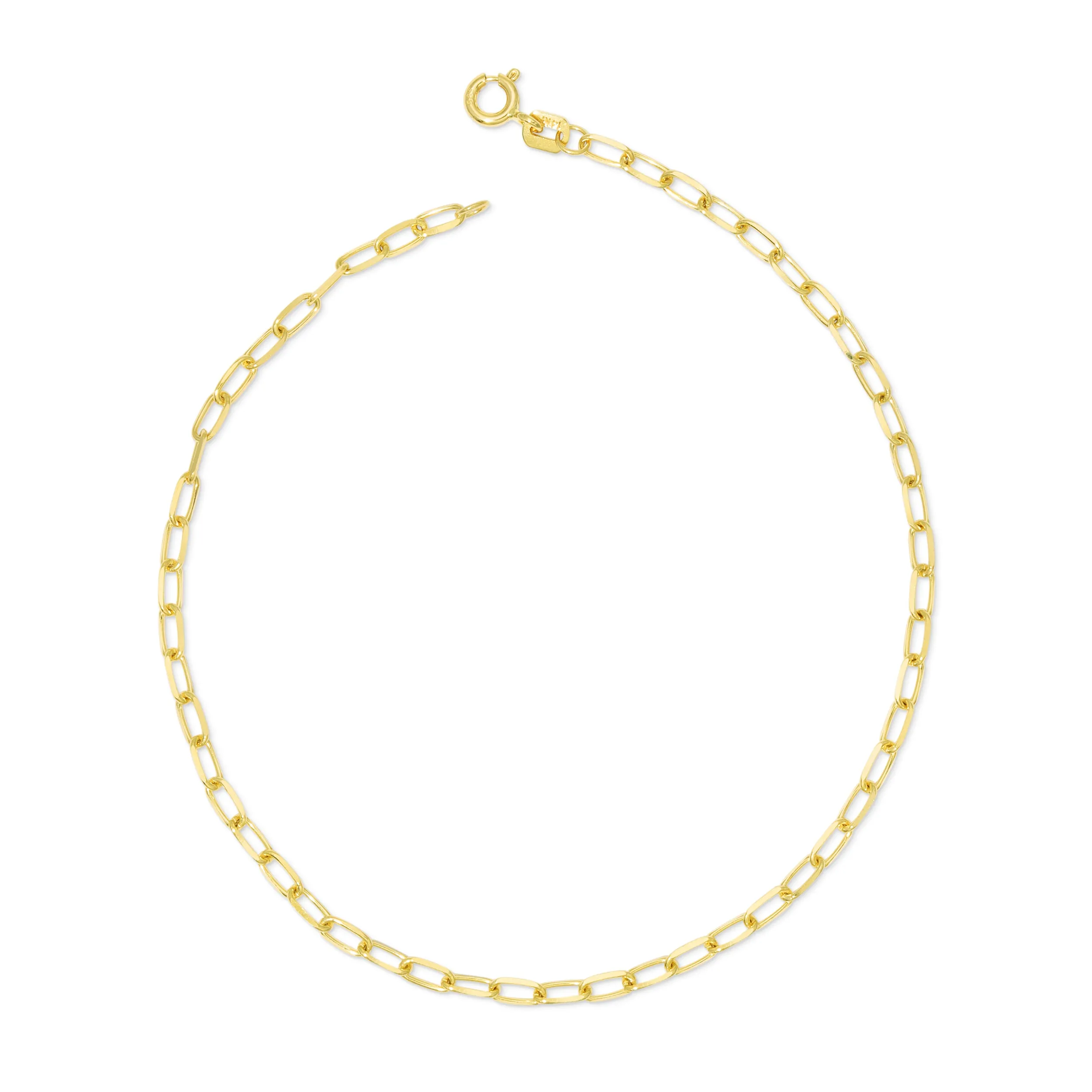 Thin Paperclip Anklet