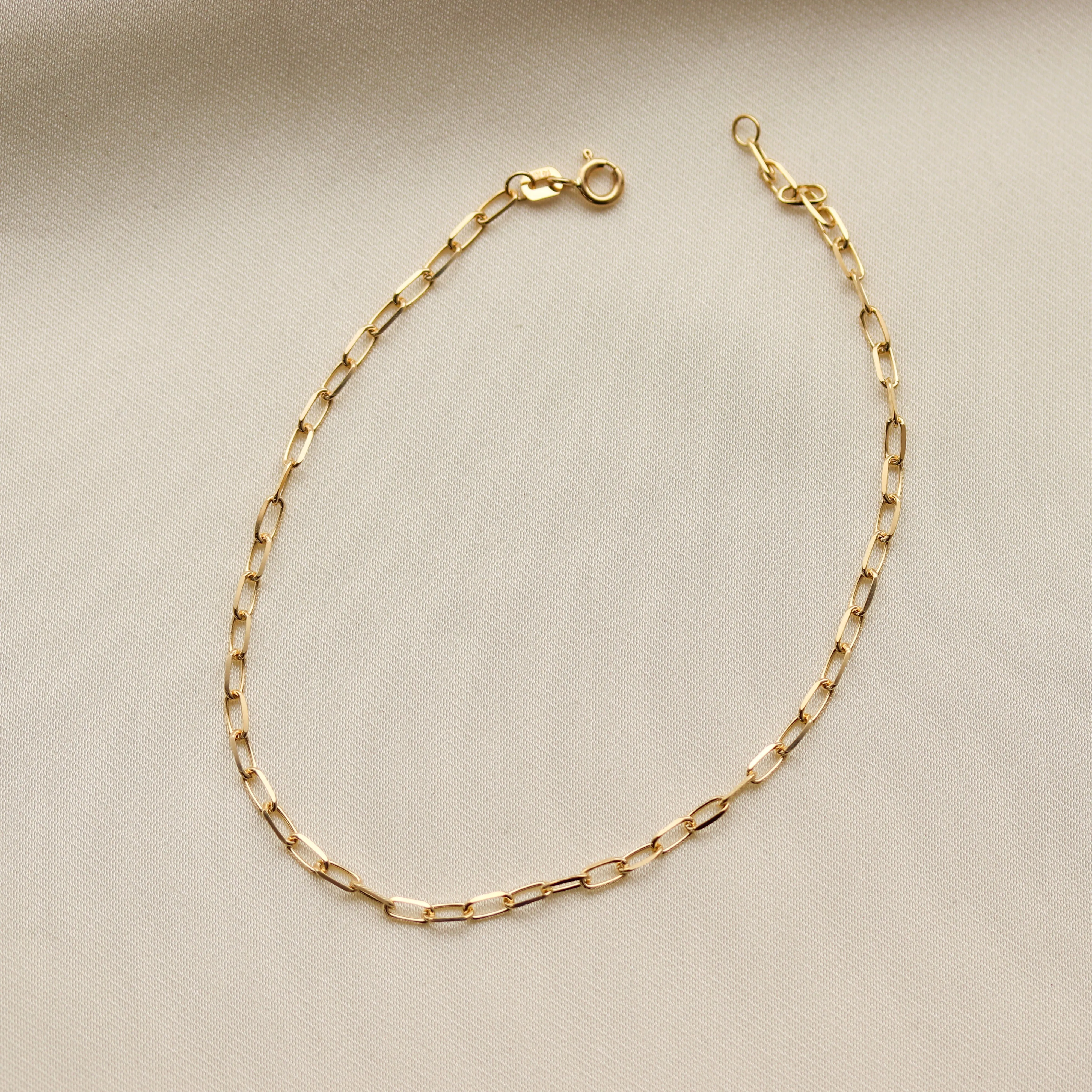 Thin Paperclip Anklet