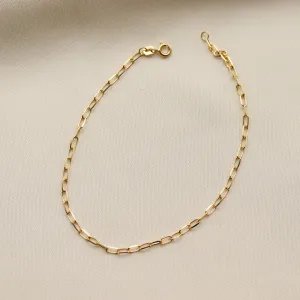 Thin Paperclip Anklet