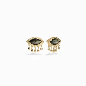 Third Eye Black Mother of Pearl Studs