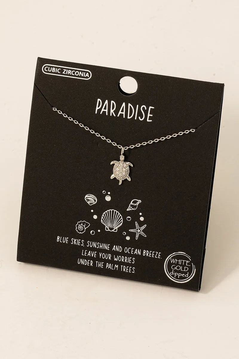 Tiny Turtle Necklace (Gold/Silver)