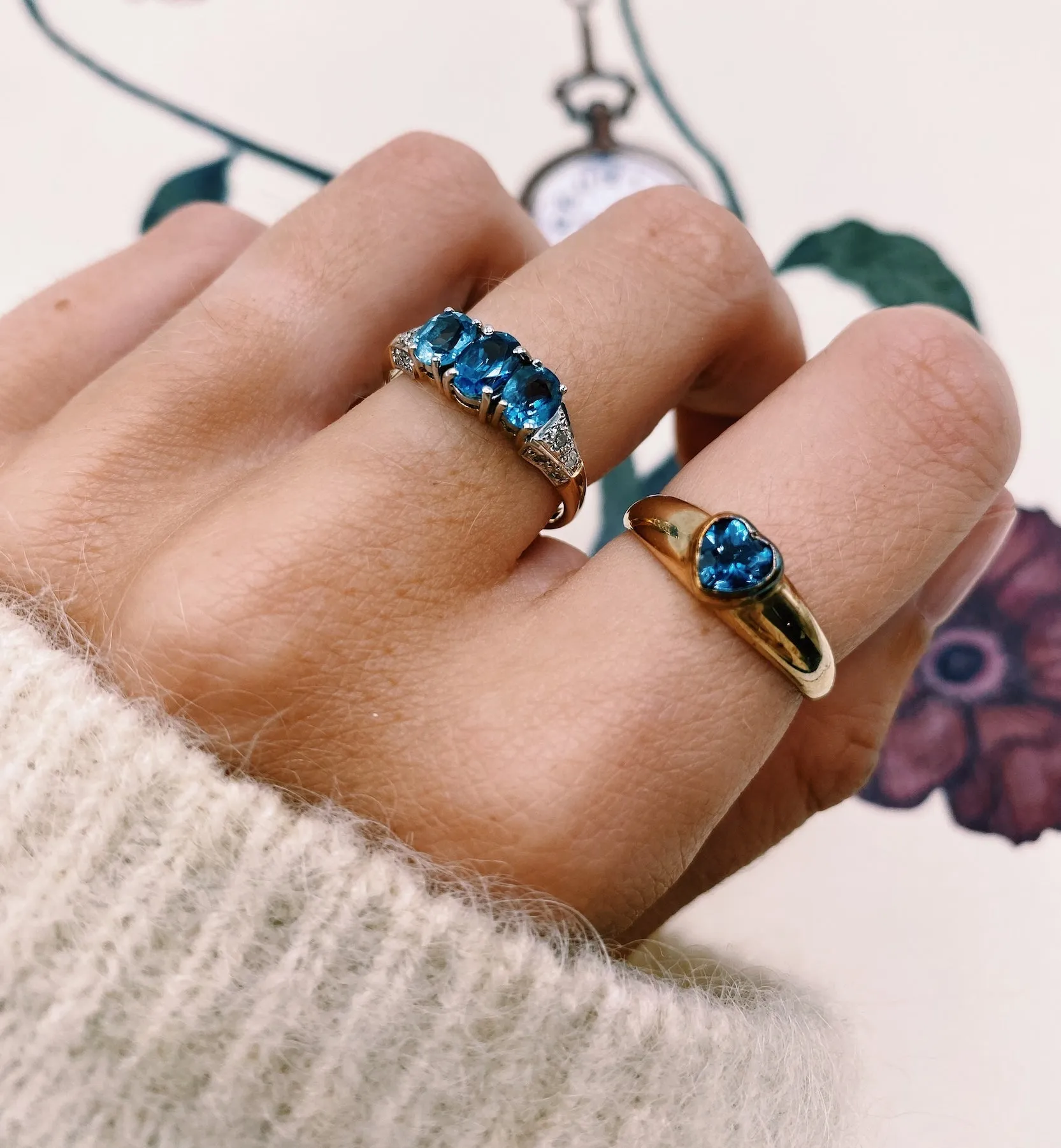 Vintage Topaz Radiant Affection Ring