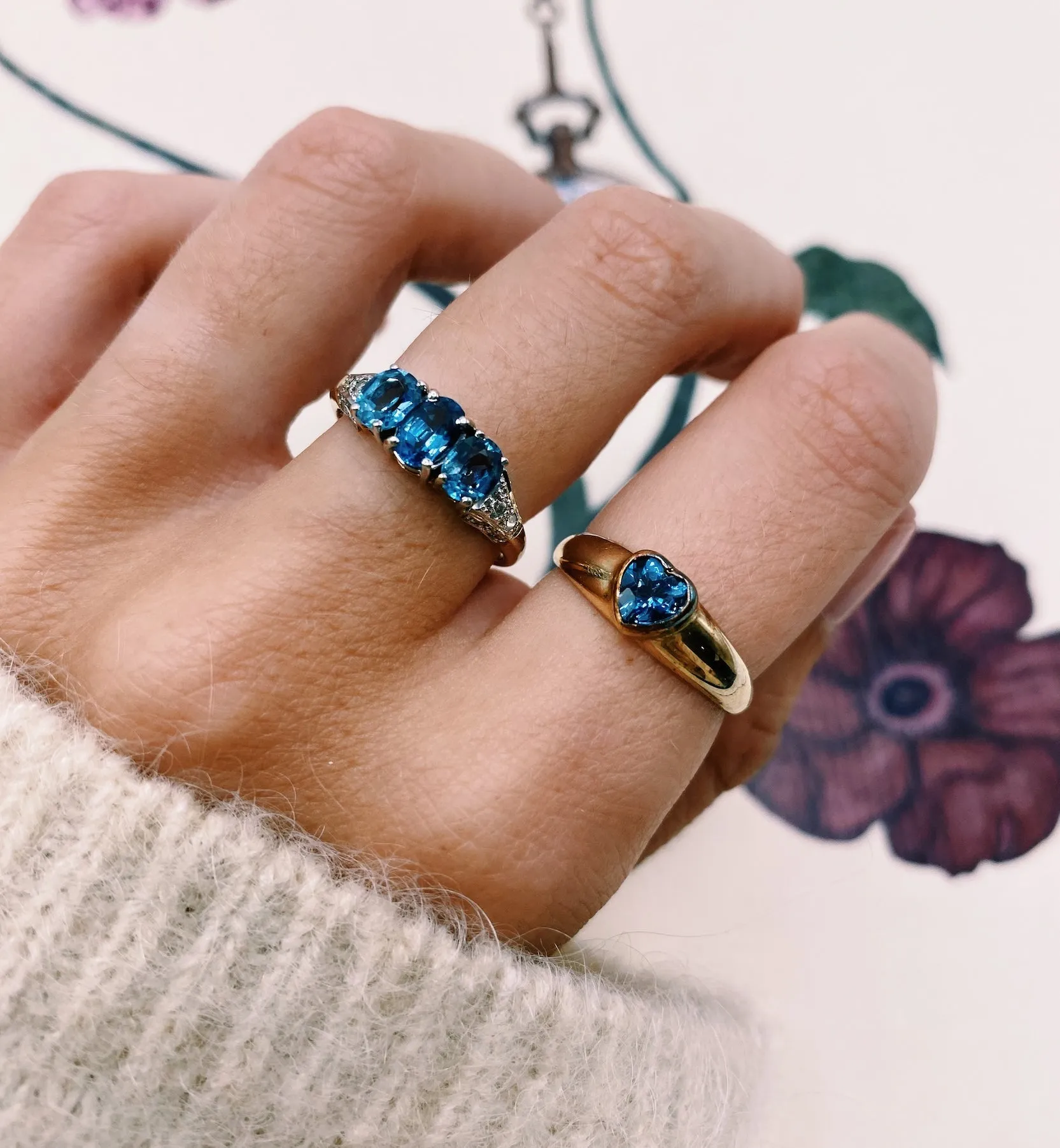 Vintage Topaz Radiant Affection Ring