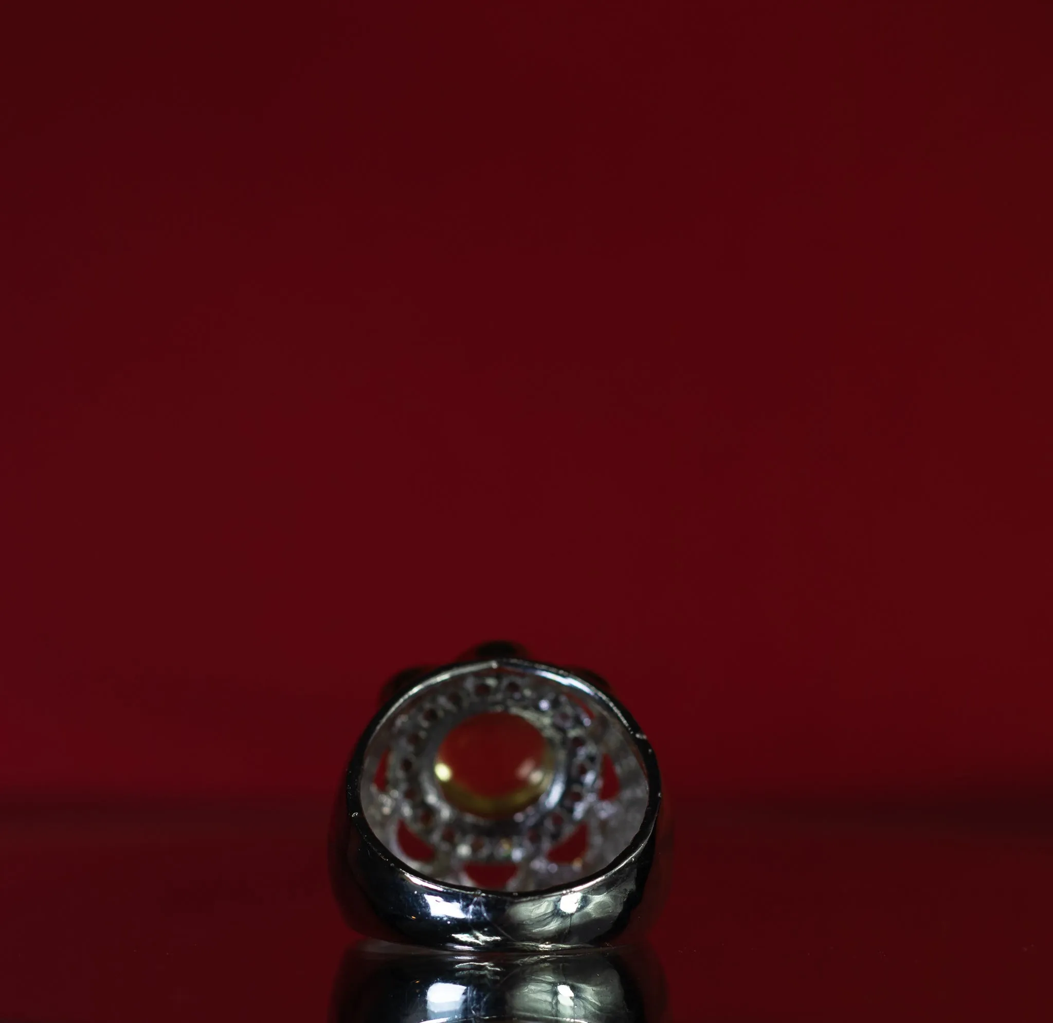 Yellow Topaz Flower Ring